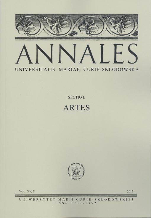 Okładka: Annales UMCS, sec. L (Artes), vol. XV, 2 