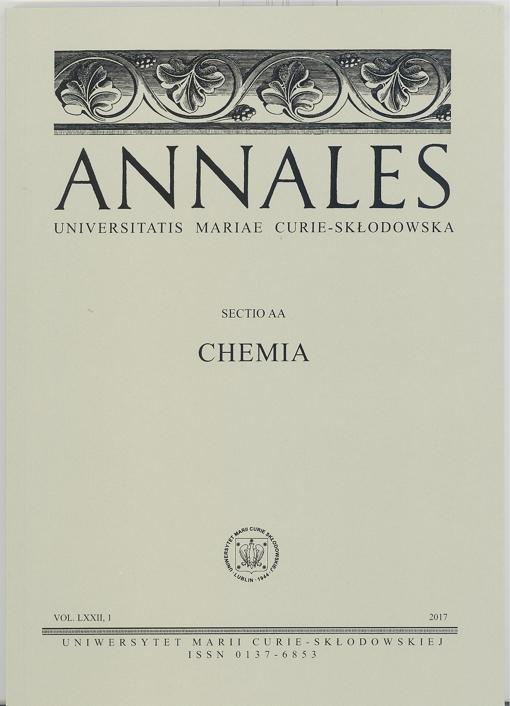 Okładka: Annales UMCS, sec. AA (Chemia), vol. LXXII, 1